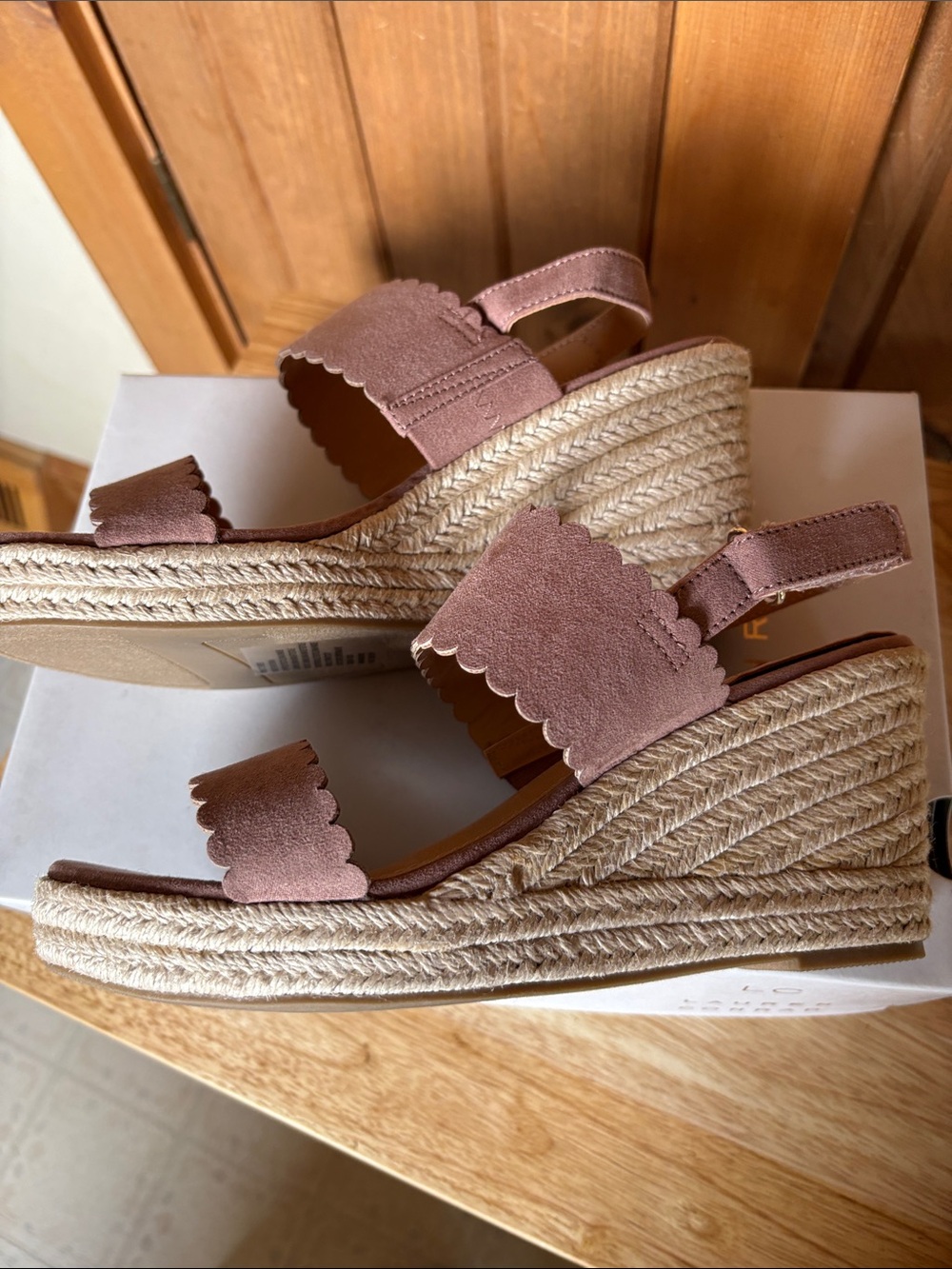 NIB Lauren Conrad Jute Heel Sandals - Picture 2 of 4